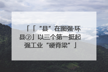 「“县”在图强·环县②」以三个第一挺起强工业“硬脊梁”