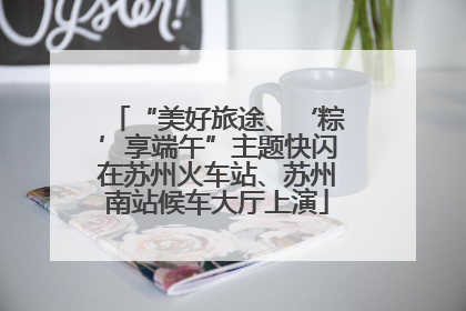 “美好旅途、‘粽’享端午”主题快闪在苏州火车站、苏州南站候车大厅上演