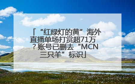 “红绿灯的黄”海外直播单场打赏超71万？账号已删去“MCN三只羊”标识