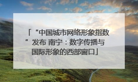 “中国城市网络形象指数”发布 南宁：数字传播与国际形象的西部窗口