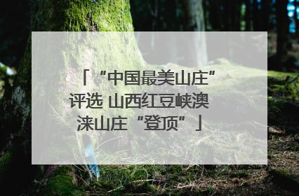 “中国最美山庄”评选 山西红豆峡澳涞山庄“登顶”