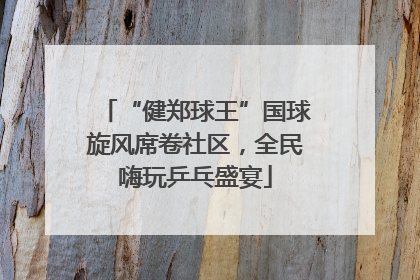“健郑球王”国球旋风席卷社区，全民嗨玩乒乓盛宴