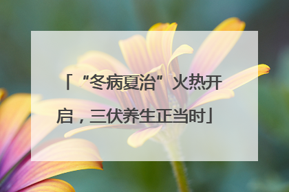 “冬病夏治”火热开启，三伏养生正当时