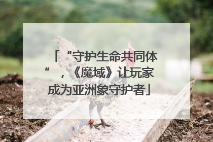 “守护生命共同体”，《魔域》让玩家成为亚洲象守护者