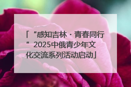 “感知吉林・青春同行”2025中俄青少年文化交流系列活动启动