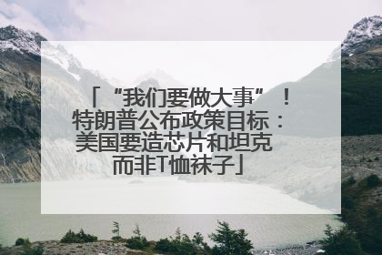 “我们要做大事”！特朗普公布政策目标：美国要造芯片和坦克 而非T恤袜子