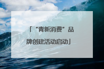 “青新消费”品牌创建活动启动