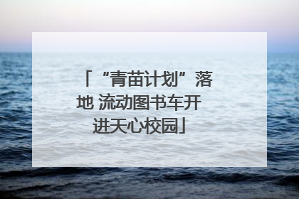 “青苗计划”落地 流动图书车开进天心校园