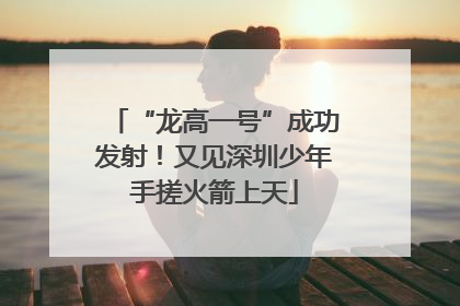 “龙高一号”成功发射！又见深圳少年手搓火箭上天