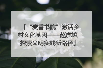 “麦香书院”激活乡村文化基因——赵虎镇探索文明实践新路径