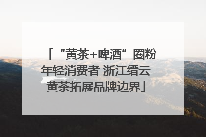 “黄茶+啤酒”圈粉年轻消费者 浙江缙云黄茶拓展品牌边界