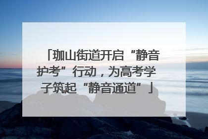 珈山街道开启“静音护考”行动，为高考学子筑起“静音通道”
