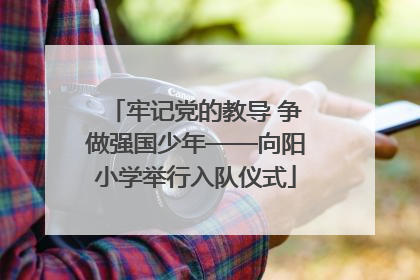 牢记党的教导 争做强国少年——向阳小学举行入队仪式