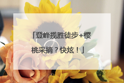 登峰揽胜徒步+樱桃采摘？快炫！