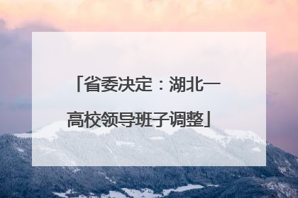 省委决定：湖北一高校领导班子调整