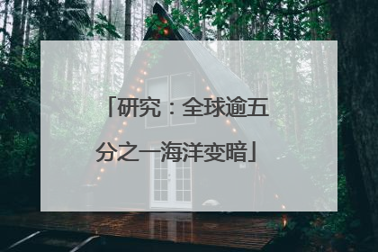 研究：全球逾五分之一海洋变暗