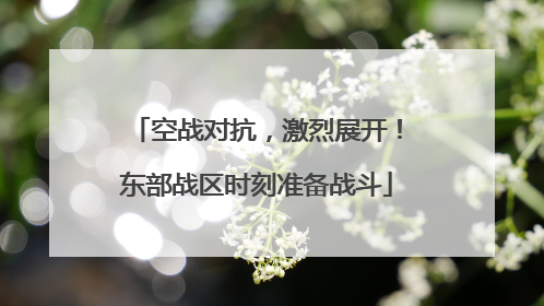 空战对抗，激烈展开！东部战区时刻准备战斗