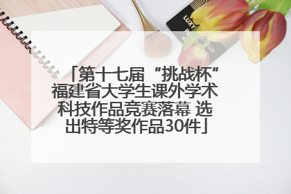 第十七届“挑战杯”福建省大学生课外学术科技作品竞赛落幕 选出特等奖作品30件