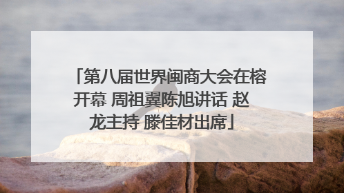 第八届世界闽商大会在榕开幕 周祖翼陈旭讲话 赵龙主持 滕佳材出席