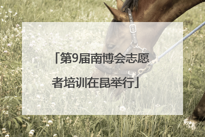 第9届南博会志愿者培训在昆举行