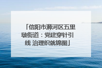 信阳市浉河区五里墩街道：党建穿针引线 治理织就锦图