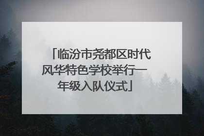 临汾市尧都区时代风华特色学校举行一年级入队仪式