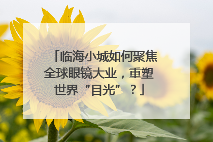 临海小城如何聚焦全球眼镜大业，重塑世界“目光”？