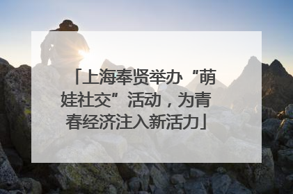 上海奉贤举办“萌娃社交”活动，为青春经济注入新活力