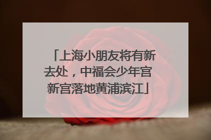 上海小朋友将有新去处，中福会少年宫新宫落地黄浦滨江