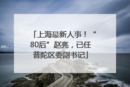 上海最新人事！“80后”赵亮，已任普陀区委副书记