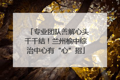专业团队善解心头千千结！兰州榆中综治中心有“心”招