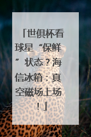 世俱杯看球星“保鲜”状态？海信冰箱：真空磁场上场！