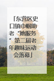 东营区史口镇巾帼助老“她服务”第二届老年趣味运动会落幕