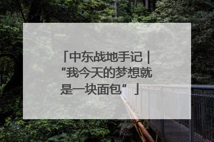 中东战地手记｜“我今天的梦想就是一块面包”