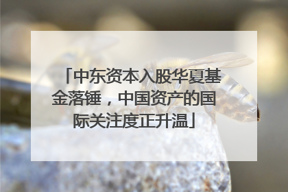 中东资本入股华夏基金落锤，中国资产的国际关注度正升温