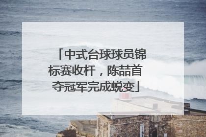 中式台球球员锦标赛收杆，陈喆首夺冠军完成蜕变