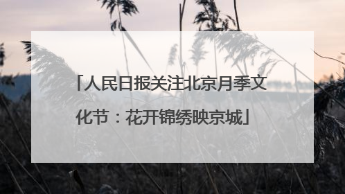 人民日报关注北京月季文化节：花开锦绣映京城