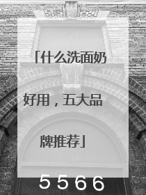 什么洗面奶好用，五大品牌推荐
