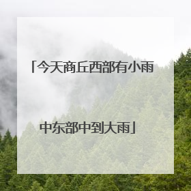 今天商丘西部有小雨 中东部中到大雨