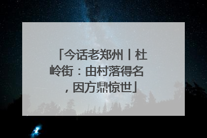 今话老郑州丨杜岭街：由村落得名，因方鼎惊世
