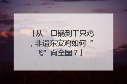 从一口锅到千只鸡，非遗东安鸡如何“飞”向全国？