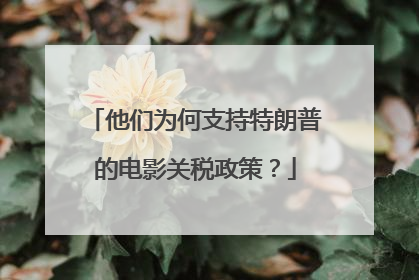 他们为何支持特朗普的电影关税政策？