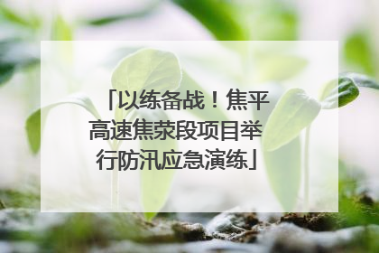 以练备战！焦平高速焦荥段项目举行防汛应急演练