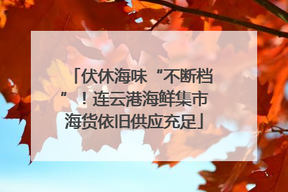 伏休海味“不断档”！连云港海鲜集市海货依旧供应充足