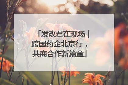 发改君在现场｜跨国药企北京行，共商合作新篇章