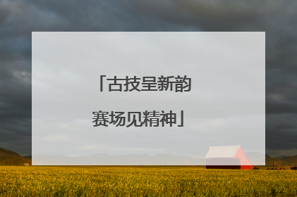 古技呈新韵 赛场见精神