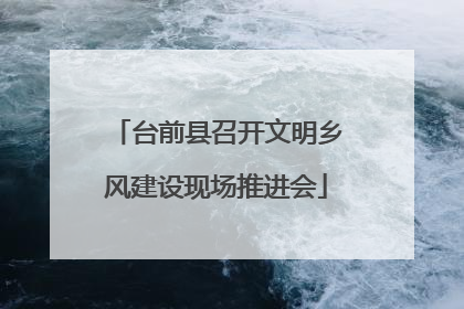 台前县召开文明乡风建设现场推进会