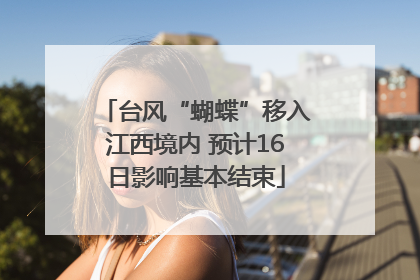 台风“蝴蝶”移入江西境内 预计16日影响基本结束