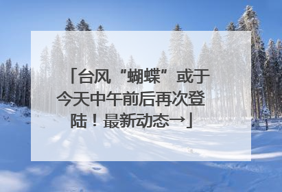 台风“蝴蝶”或于今天中午前后再次登陆！最新动态→