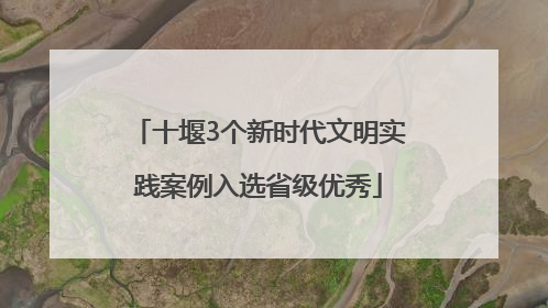 十堰3个新时代文明实践案例入选省级优秀